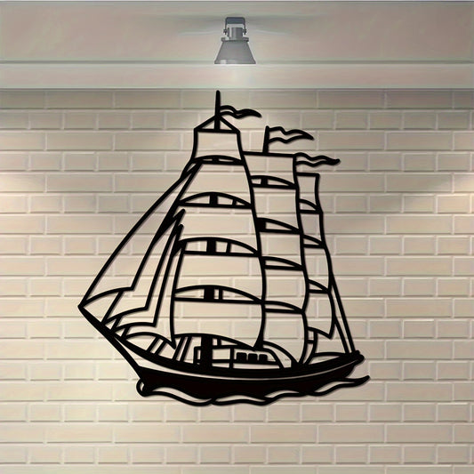 Nautical Treasures: Vintage Metal Sailboat Wall Art - A Timeless Maritime Decor for Your Home or Office