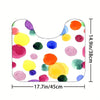 Whimsical Watercolor Polka Dot Bathroom Set: Stay Stylish & Dry with 4pcs Waterproof Shower Curtain, Rug, and Toilet Lid Cover