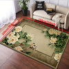 Exquisite Traditional Floral Area Rug: Non-Slip, Washable & Waterproof - Perfect for Indoor and Outdoor Décor