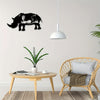 Forest Bison and Rhinoceros Metal Wall Decor: Captivating Wildlife Art for Your Living Room or Bedroom