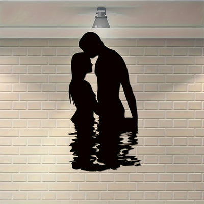 Forever Love: Romantic Metal Wall Sculpture for Couples - Perfect Anniversary Gift and Home Decoration