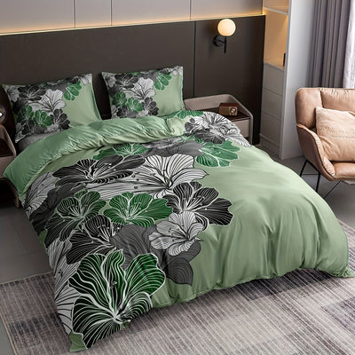 Floral Dreams: 3-Piece Duvet Cover Set for a Soft and Comfortable Bedroom Experience (1*Duvet Cover + 2*Pillowcases, Without Core)