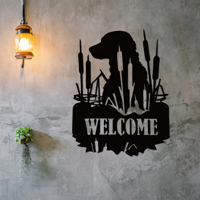 Lab Welcome Sign: Stylish Metal Wall Art for Indoor and Outdoor Home Decor - Perfect Gift for Science Enthusiasts