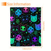 Cute Cartoon Witch Cat Print Blanket: Stay Cozy and Stylish!