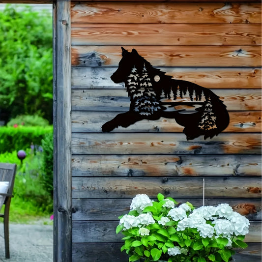 Experience the beauty of the night forest with this stunning Lone Guardian: Night Forest and Wolf Metal Art Sign. Crafted with precision and detail, this majestic wildlife metal sign is the perfect addition to any nature lover's home. Makes for a thoughtful housewarming or Christmas gift that will be treasured for years to come.