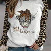Heifer Leopard Print Pullover: Embrace the Wild Side with this Cozy and Stylish Sweatshirt for Women's Fall/Winter Fashion