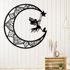 Enchanting Moon Angel Metal Art: A Radiant Indoor Decoration for Your Home