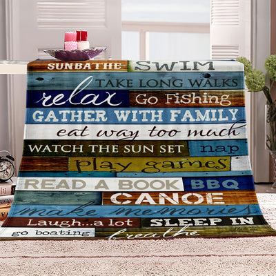 Vintage Slogan Flannel Blanket: The Ultimate Multi-Purpose Gift for All Seasons