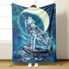 Wolf Dream Print Flannel Blanket: Cozy All-season Bedding for Sofa, Bed, and Travel