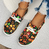 Stylish Women's Christmas Canvas Shoes: Festive and Comfy Lace-Up Sneakers for Outdoor Activities