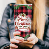 Merry Christmas Tumbler: Red Truck Patterned 20oz Stainless Steel Insulated Tumbler - Perfect Gift for Men, Women, Friends, Parents, and Teachers
