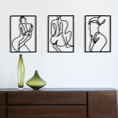 Minimalist Feminine Picture Frame: Elegant Metal Art Wall Decor for a Modern Touch in Your Living Space