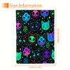 Cute Cartoon Witch Cat Print Blanket: Stay Cozy and Stylish!