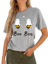 Buzzworthy Spring & Summer: Cartoon Funny Bee Print Crew Neck T-Shirt - Cute & Stylish Women's Clothing