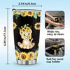 20oz Sunflower  Stainless Steel Double Wall Vacuum Tumbler: Perfect Gifts for Women on Halloween, Birthdays, and Christmas