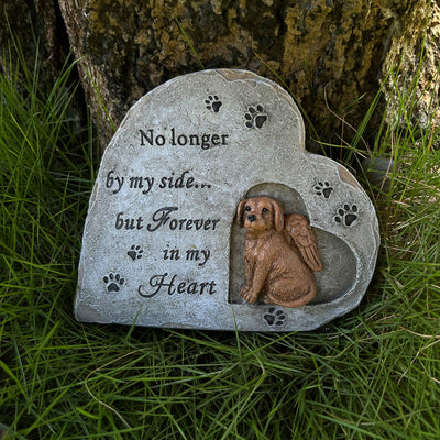 Heart-Shaped Pet Memorial Statue: A Touching Tribute for Your Beloved Furry Friend - Personalized Gifts