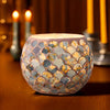 Exquisite Fish Scale Style Mosaic Glass Candle Holder: Perfect for Candlelight Dinners, Celebrations, and Home Decor