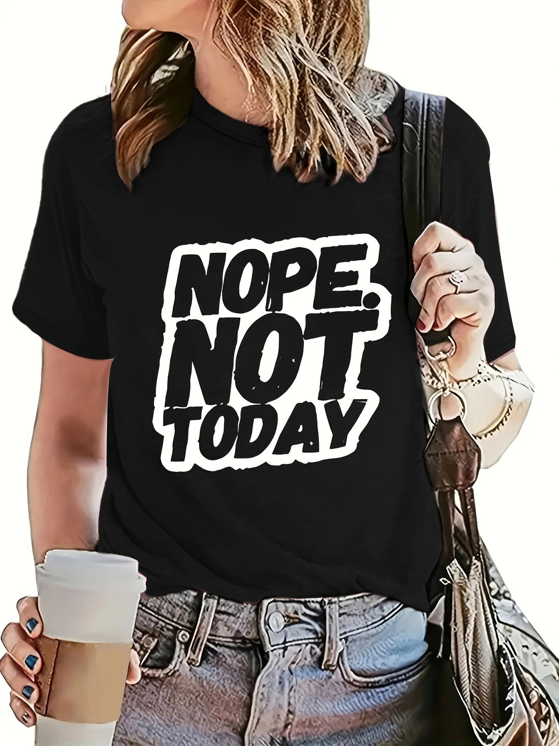 Elevate your summer style with our stylish and comfortable Women's Letter Print Crew Neck T-Shirt. Made for a casual look, this shirt boasts a trendy letter print and a crew neck design. Perfect for everyday wear, it's a must-have addition to your wardrobe.