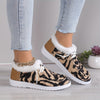 Stylish and Comfy: Women's Printed Flat Sneakers for Casual and Outdoor Wear - Lightweight, Plush-Lined, Lace-Up Low Top Shoes