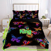 Colorful Butterfly Delight: 3-Piece Comfortable Duvet Cover Set for Vibrant Bedrooms and Guest Rooms