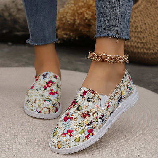 These Festive Footwear canvas shoes offer a lightweight and comfortable holiday style. The Christmas pattern is eye-catching and stylish, perfect for any casual occasion. With a combination of cushioning technologies, you'll enjoy all-day comfort. 