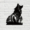 Enchanting Black Wolf Metal Art Wall Decor: A Hauntingly Beautiful Halloween Addition to Your Home