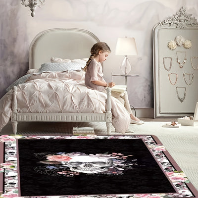 Halloween Skull Printed Carpet: Spook up Your Living Space with Stylish and Versatile Décor