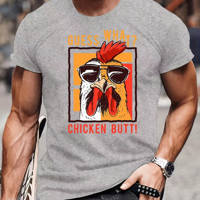 Chicken Prints on Fleek: Men's Casual Trendy T-Shirt for Hip Hop Enthusiasts