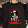 Stylish and Comfy: Women's Plus Size Christmas Casual Sweatshirt with Skull Slogan Print