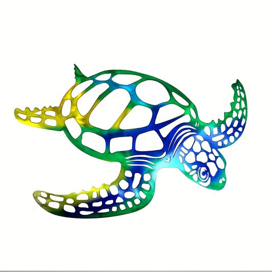 Whimsical Metal Art Turtle Wall Decor: Enhance Your Home Décor with this Delightful Plaque