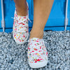 Fun and Festive Women's Cartoon Santa Claus Slip-On Shoes: Comfy, Lightweight Christmas Flats!