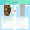 Neoprene Insulated Iced Tumbler with Handle- Reusable and Convenient - Protects 30oz - 32oz Tumblers from Heat and Cold