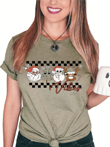 Get ready for summer with our Festive Santa and Elk Print Crew Neck T-Shirt! Designed for women, this stylish shirt is a must-have for any casual occasion. Featuring a fun and festive print, it's the perfect way to add some flair to your summer wardrobe. Made with high-quality material for comfort and durability.