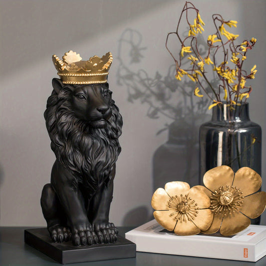 This majestic Black Lion King statue is a must-have for any home decor and a perfect gift for men. Crafted with intricate details, it stands as a collectible figurine that exudes elegance and grandeur. Made with high-quality materials, it showcases the power and strength of a lion, making it a statement piece.
