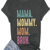 MaMa Letter Print Short Sleeve T-Shirt, Crew Neck Casual Every Day Top For Spring & Summer, Women's Clothing