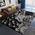 Haunted Elegance: Black and White Skeleton Area Rug for Aesthetic Halloween Home Decor