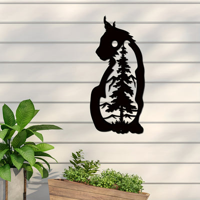 Wild and Majestic: Wolf Monogram Metal Sign - Indoor and Outdoor Wall Decor for Nature Lovers and Hunting Enthusiasts