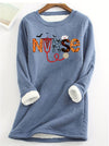 Spooky Season Sensation: Halloween Letter Print Sweatshirt for Women - The Perfect Casual and Cozy Outfit!