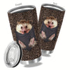 Wildly Stylish and Insulated: 20oz Stainless Steel Tumbler with Animal Print Design - Perfect Halloween Gift for Loved Ones!