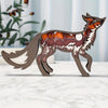 Enchanting Fox Wooden Art Animal Statues: Illuminate Your Space with LED Night Light Décor!