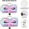 Hello Gorgeous! Purple Eyelash Front Window Sunshade: The Ultimate Car Windshield Accessory for Style and Sun-Protection