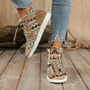 Warm and Stylish: Women's Plush-Lined Snow Boots with Tribal Patterns and Flat Ankle for Cozy Winter Adventures