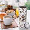 20oz Cute Dog Paw Print Skinny Tumbler - Perfect Christmas, Birthday, Mother's Day, or Just Because Gift!