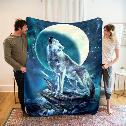 Add a touch of warmth and coziness to your home décor with this Wolf Dream Print Flannel Blanket. Crafted from soft flannel fabric, it offers superior comfort and a snug feel, making it suitable for all seasons. Perfect for sofa, bed, and travel, this blanket will provide you with a cozy restful sleep.