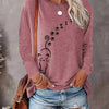 Feline Fashion Frenzy: Cute Cat Print Crew Neck T-Shirt – A Must-Have Casual Long Sleeve Top for Women's Wardrobe