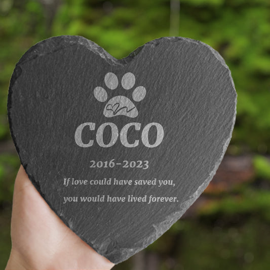 Custom Engraved Pet Memorial Stone: Cherish Your Beloved Pet's Memory with a Personalized Pet Grave Stone - Personalized Gifts