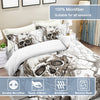 Stylish Skull Pattern Duvet Cover Set - 3 Piece Set with 1 Duvet Cover and 2 Pillowcases (No Core)