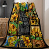 Dreamy Dragonfly and Sunflower Print Blanket: A Warm and Cozy Addition for Office, Couch, Bed, or Sofa