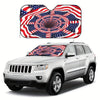 Keep your car cool with this USA Flag Printed Car Windshield Sunshade, a high-quality and heat-reflective product that provides up to 70% heat insulation, effectively reducing inside temperature by up to 20-50 degrees Fahrenheit. This stylish piece is the perfect solution for a refreshingly cool ride!