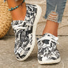 Express Your Artistic Side with Women's Graffiti Pattern Shoes: Slip-On, Low Top Lace-Up, Non-Slip Canvas Shoes - Lightweight & Comfy